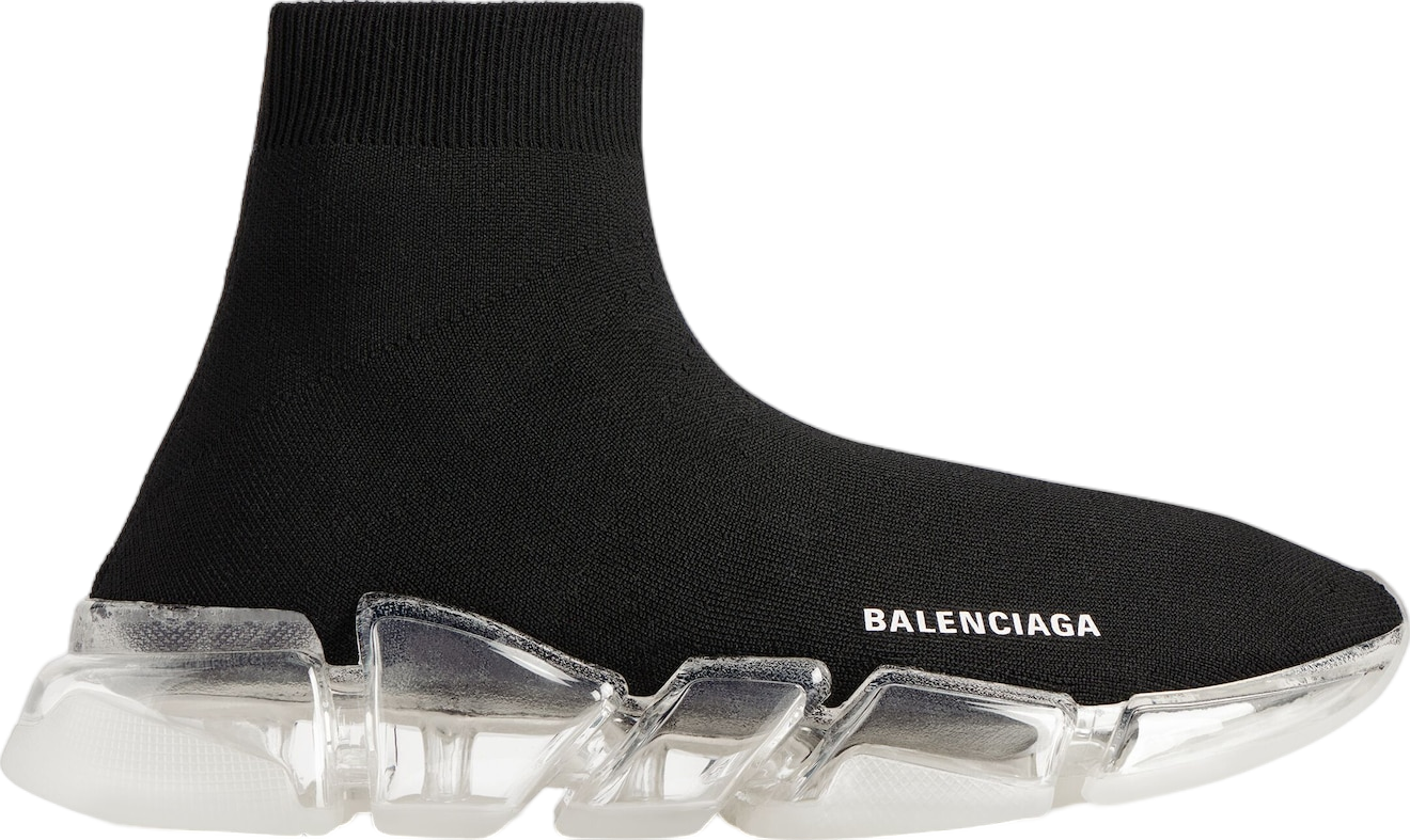 Balenciaga Speed 2.0 Full Clear Sole Recycled Knit Black / Clear