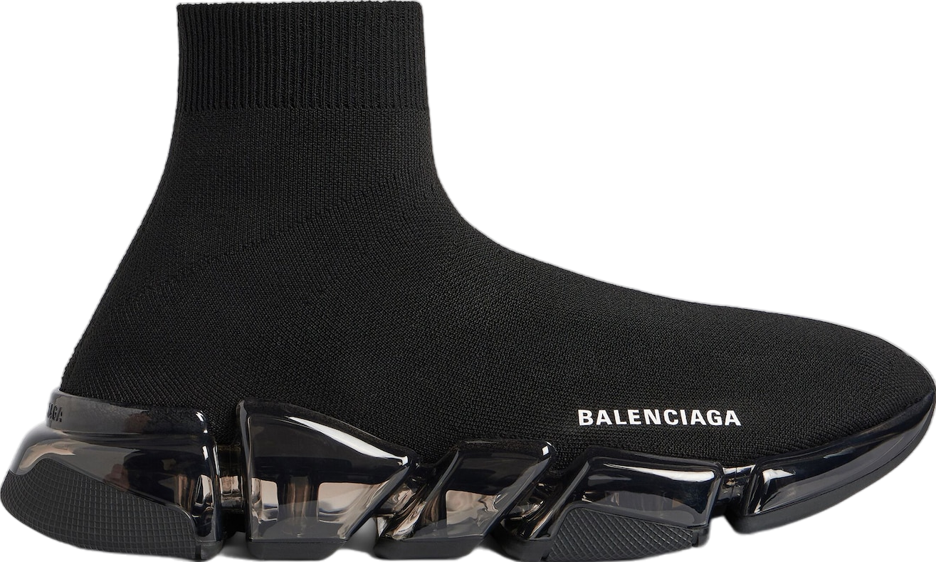 Balenciaga Speed 2.0 Full Clear Sole Recycled Knit Black