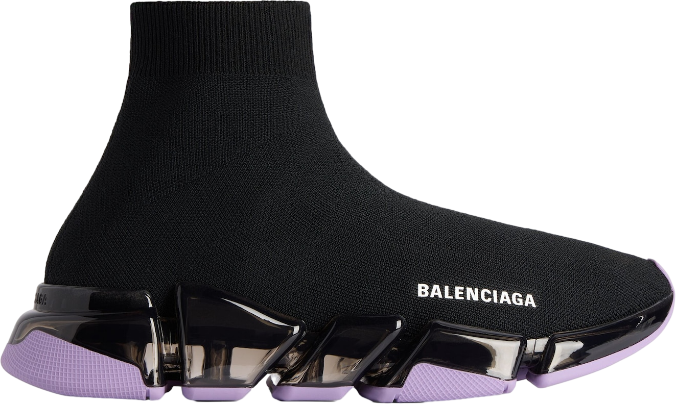靴 BALENCIAGA SPEED TRAINER CLEARSOLE Balenciaga Speed Trainer Clearsole Yellow Fluo Men's