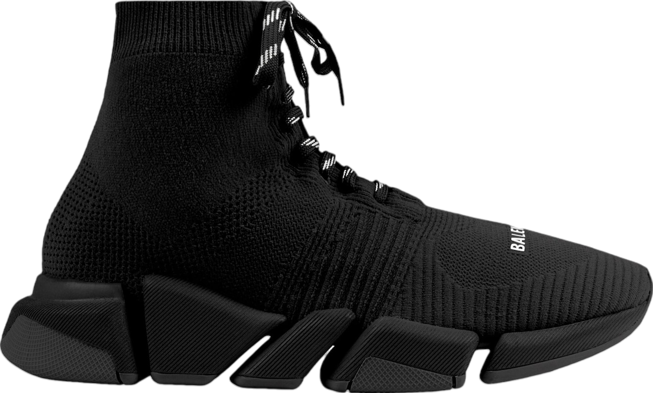 Balenciaga Speed 2.0 Lace-Up Recycled Knit Black