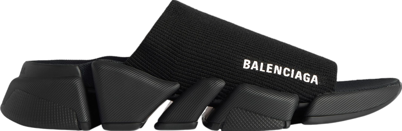 Balenciaga Speed 2.0 Recycled Knit Slide Sandal WMNS Black