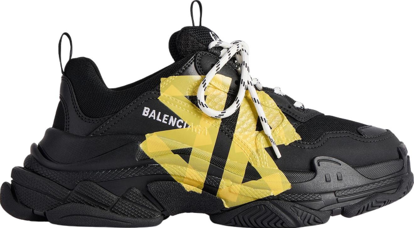 【BALENCIAGA】Triple S Tape Type スニーカー★ブラック★23cm Balenciaga Triple S Tape Type Black / Yellow - Mar 2025