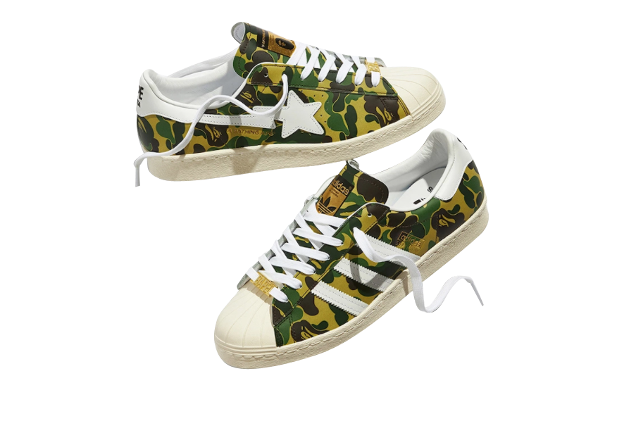 BAPE x adidas Superstar Green Camo