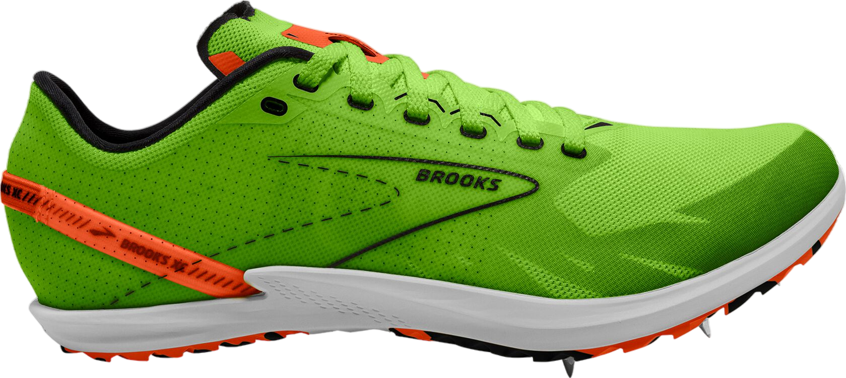 Brooks Draft XC Green Gecko / Red Orange