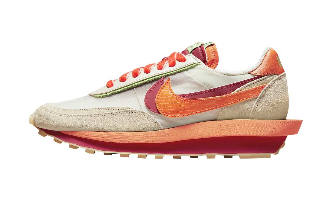 Clot x Sacai x Nike LDWaffle Orange Blaze