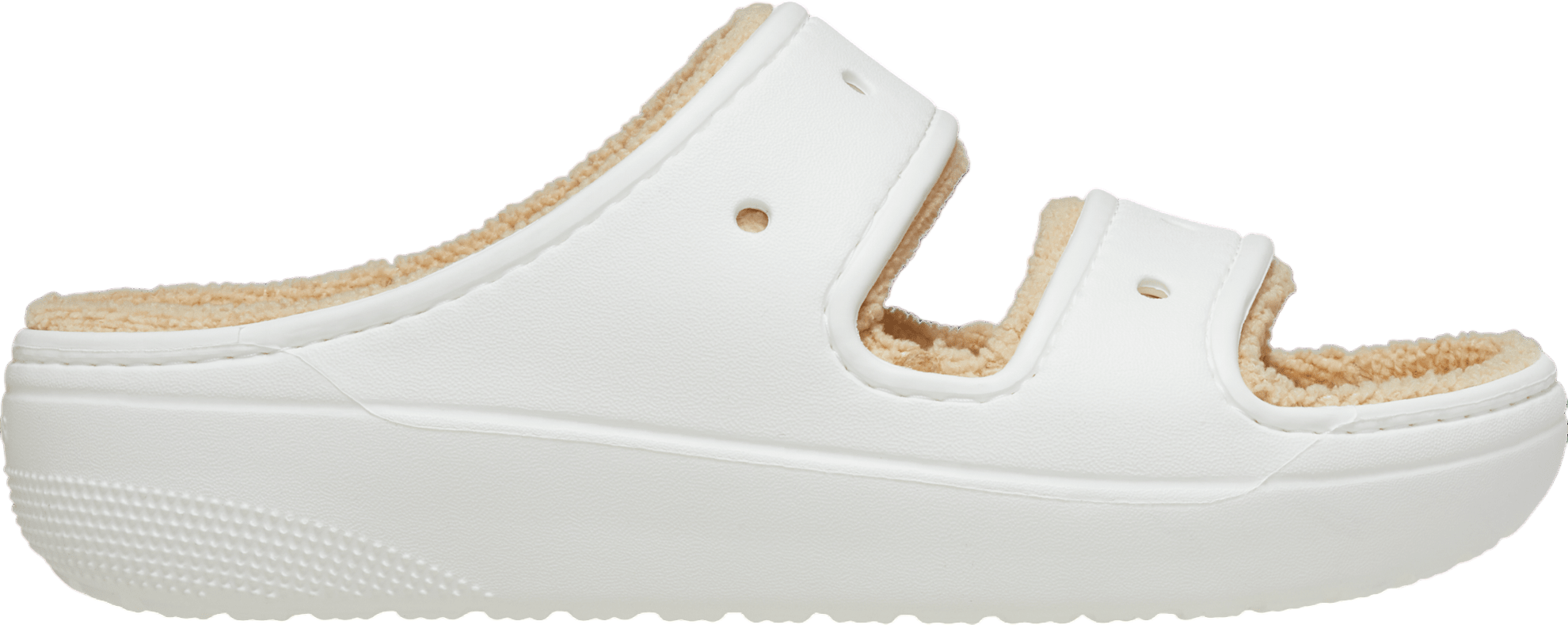 Crocs Classic Cozzzy Towel Sandal White / Shiitake