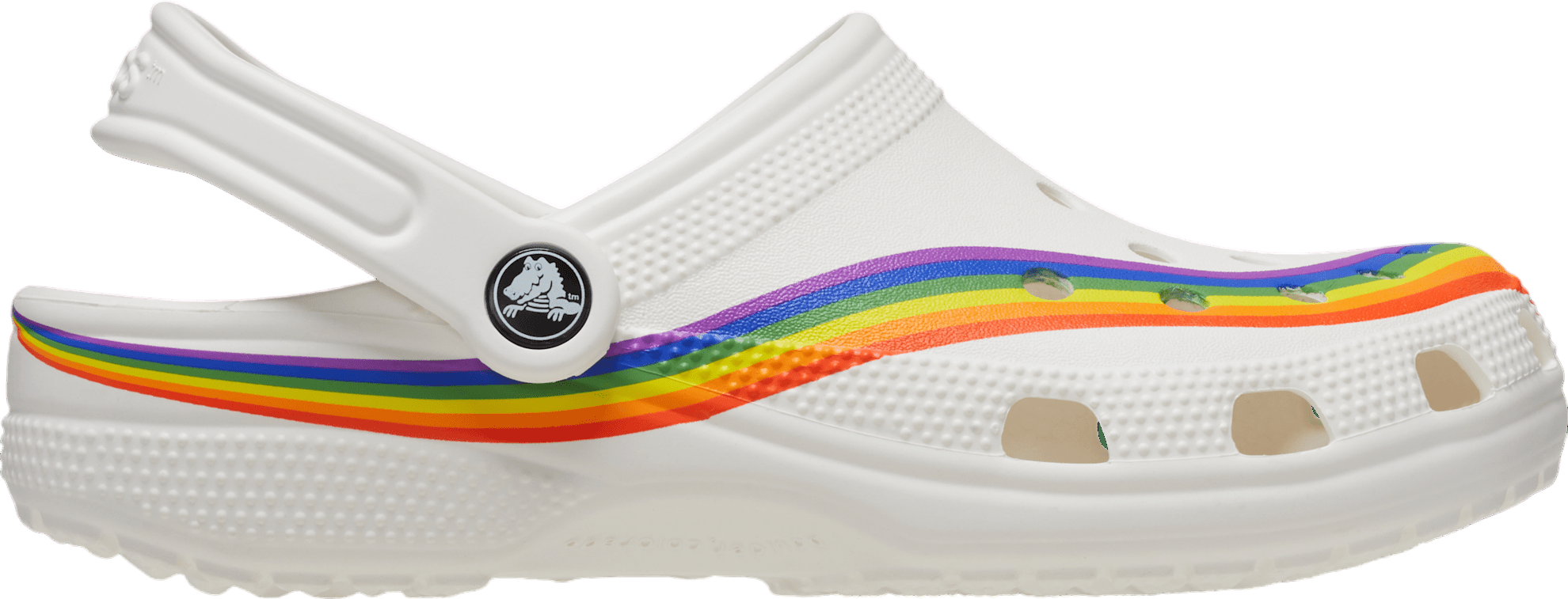 Crocs Classic Rainbow Dye Clog White / Multi