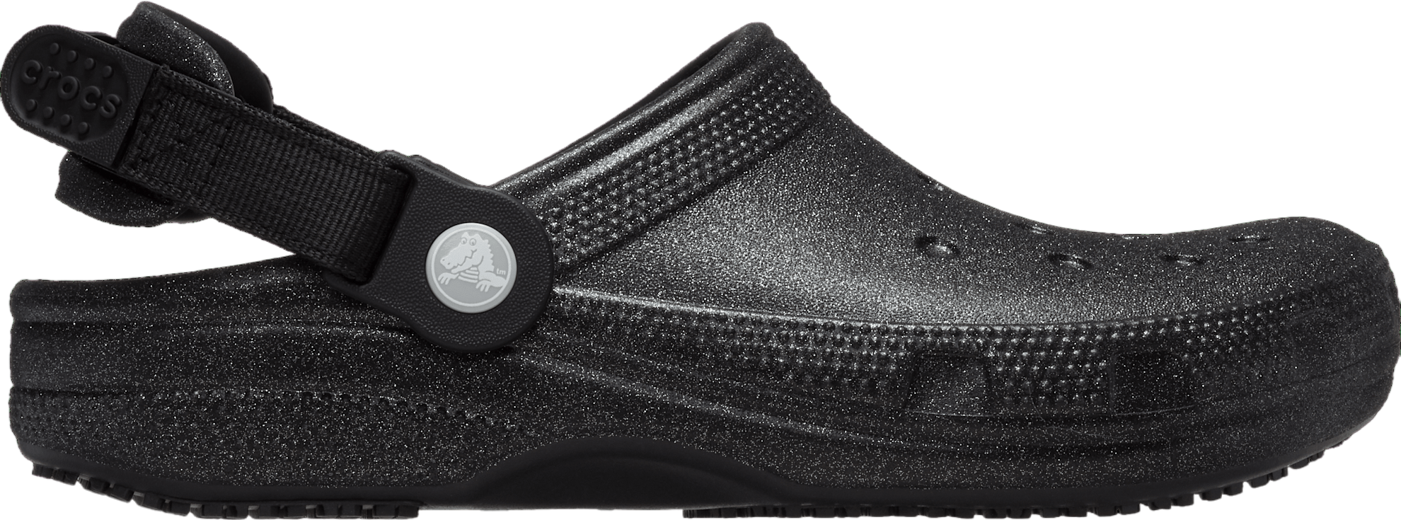 Crocs Classic Work Graphic Clog Black Glitter