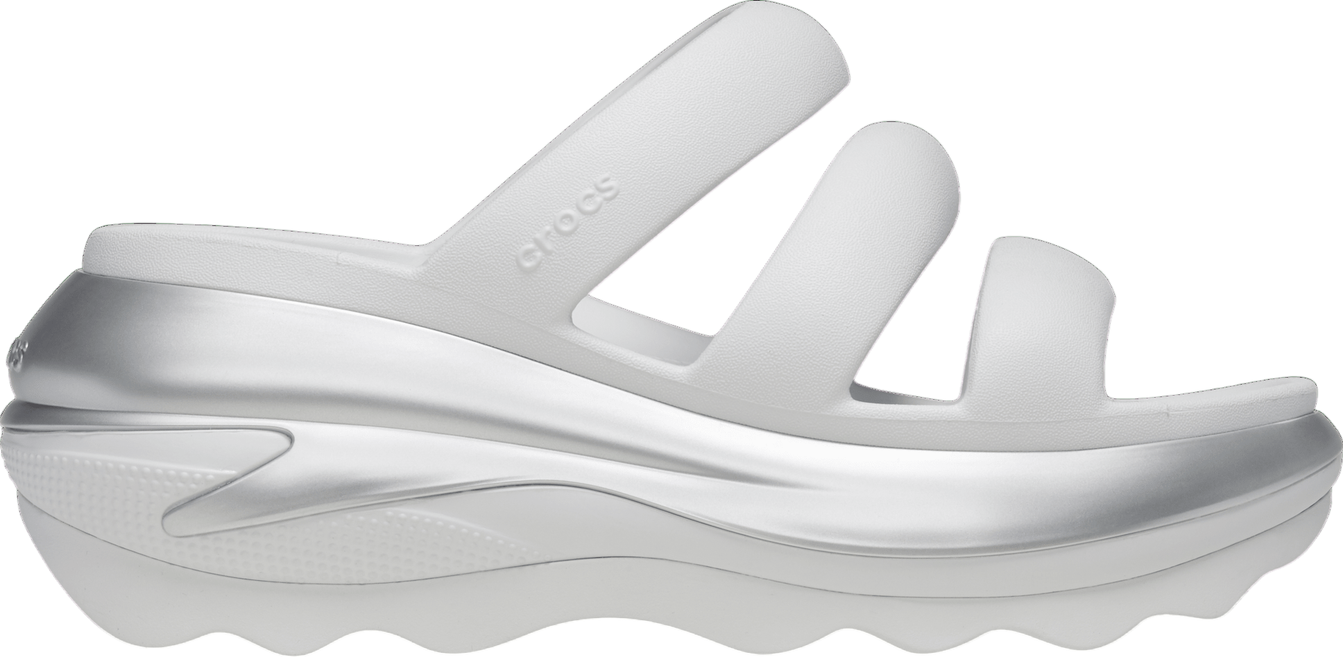 【Crocs】◆人気◆Mega Crush llic Triple Strap◆Silver◆ Crocs Mega Crush Metallic Triple Strap Moonlight / Silver