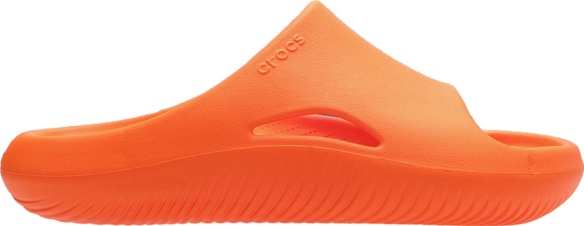 CROCS Vibrant Orange Slides Crocs Splash Glossy Strappy Sandal WMNS Persimmon - Sep 2022  main image 3