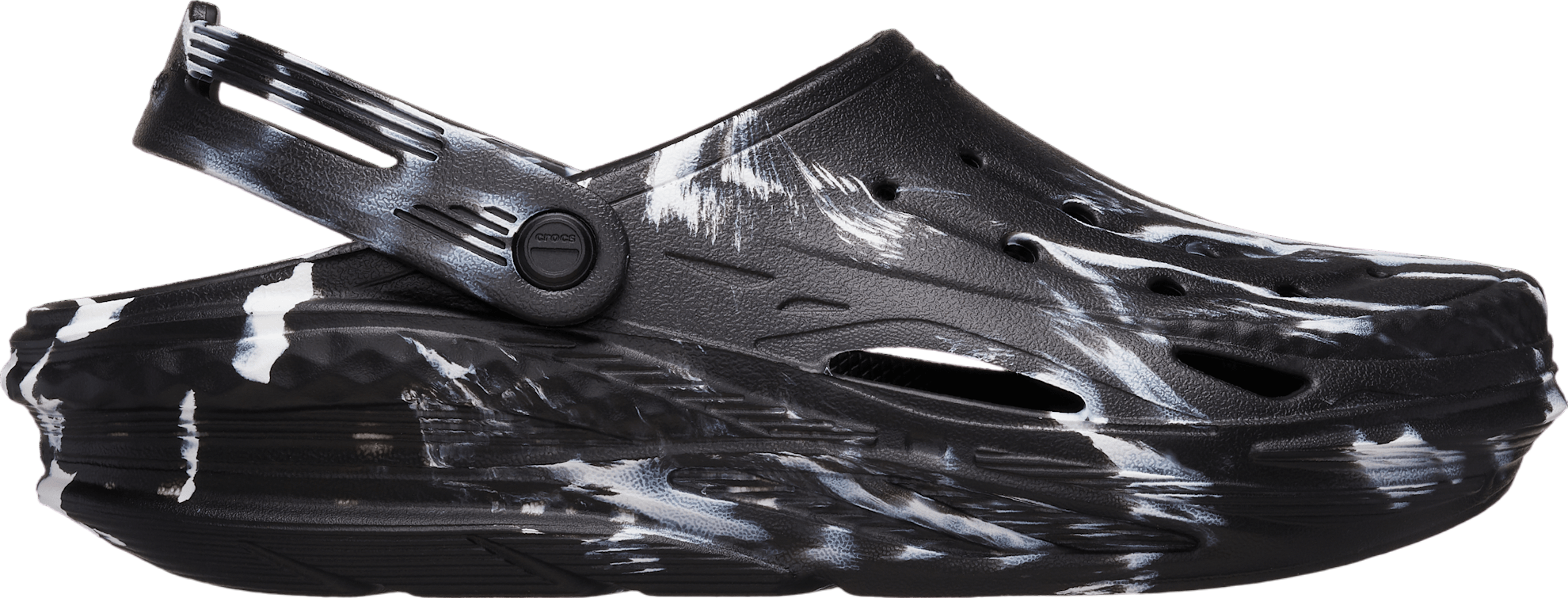? NEW CROCS Off Grid Marbled Clog Black and White Men\'s Shoes Sz 13 Crocs Classic Marbled Mens 13 Slide Black White Sandals | eBay main image 3