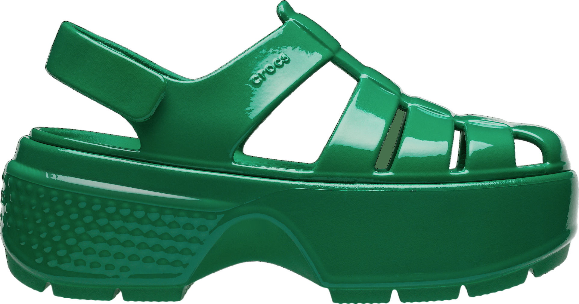 Crocs Stomp Fisherman High Shine Sandal Green Ivy