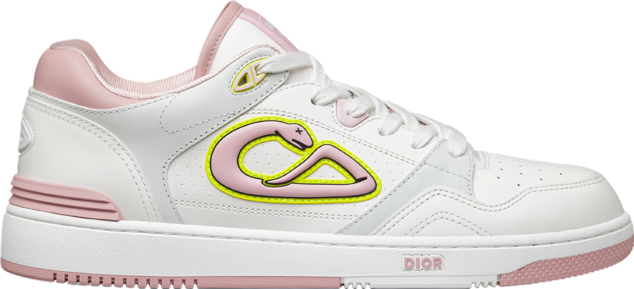 Dior And Kaws B57 Low White / Vermilion Red Smooth Calfskin