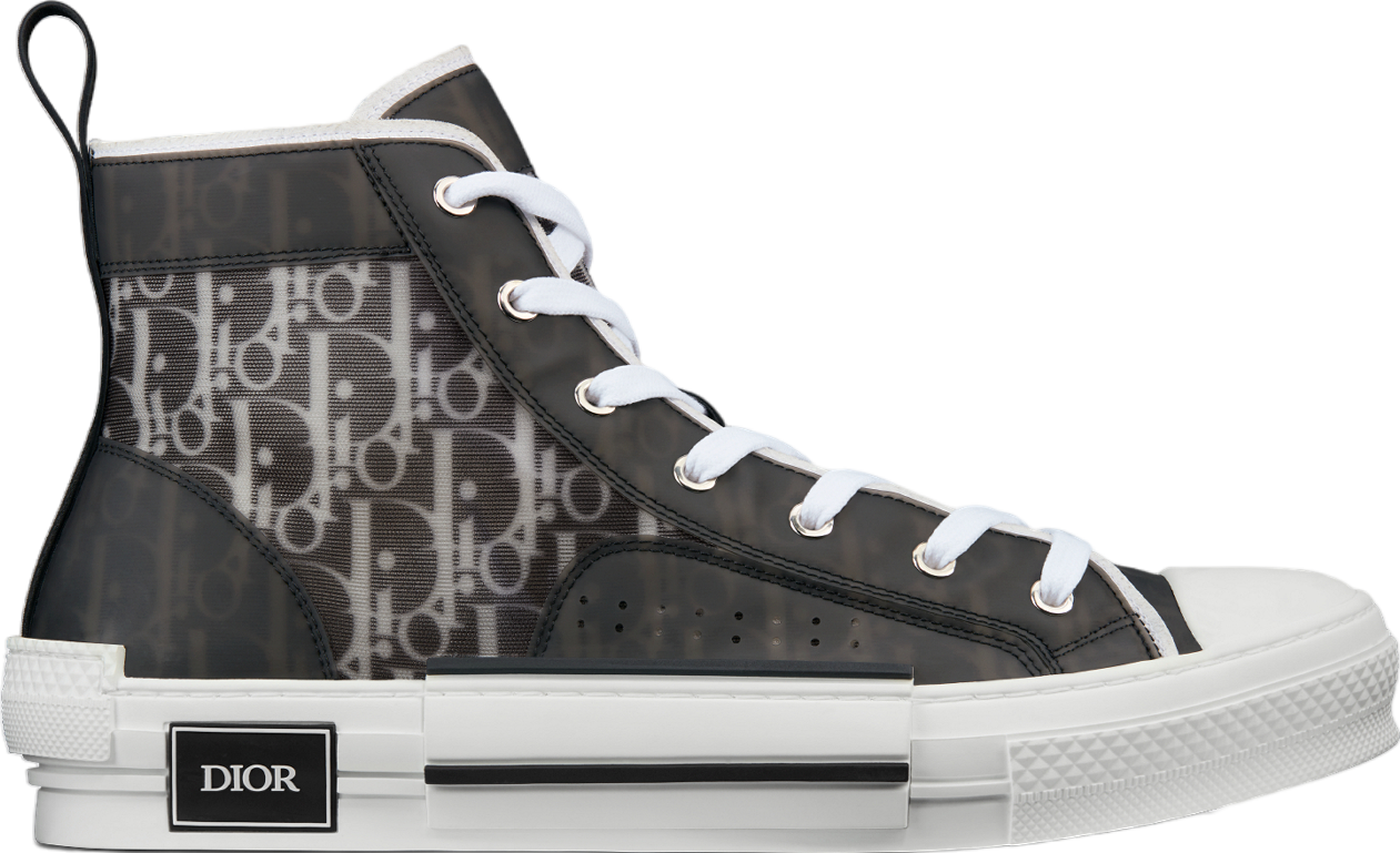 Dior B23 High Black / White Oblique Canvas