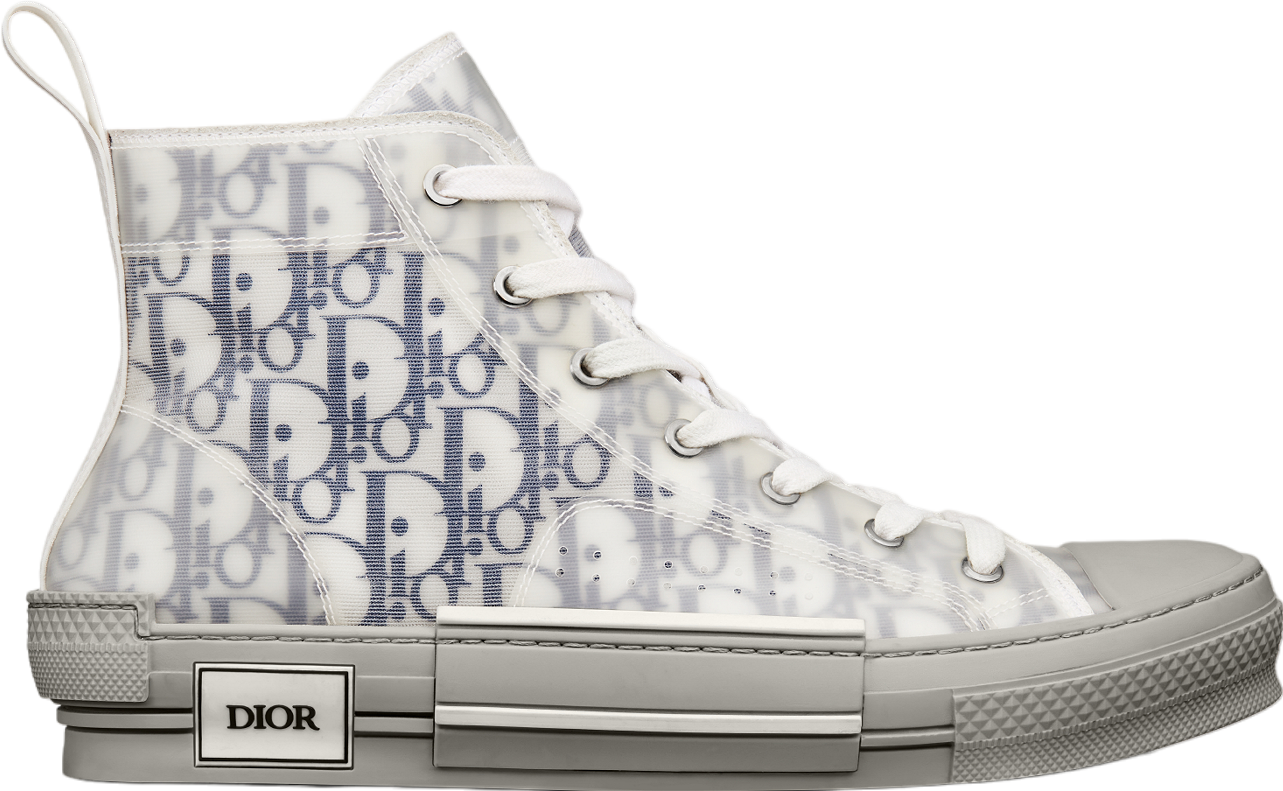 Dior B23 High White / Navy Blue Oblique Canvas