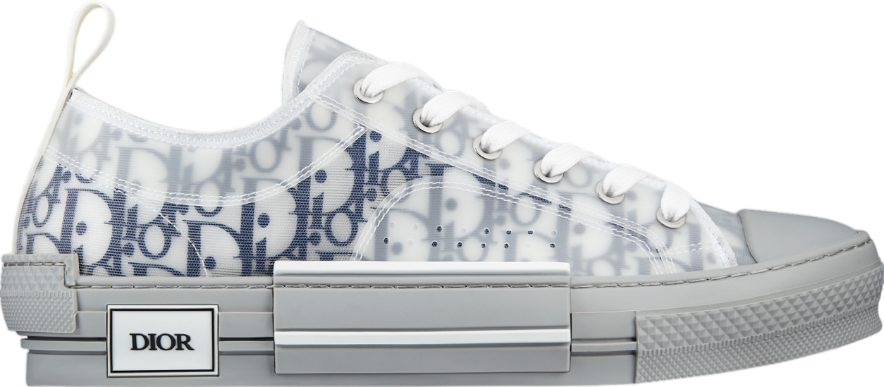 Dior B23 Low White / Navy Blue Oblique Canvas