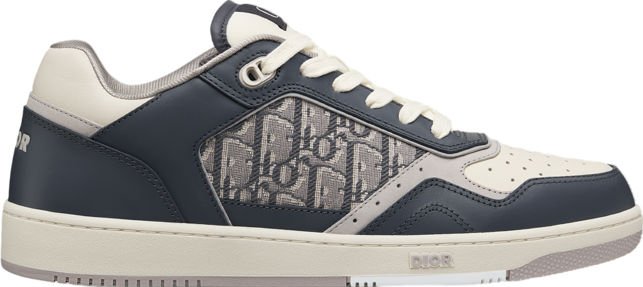 Dior B27 Low Deep Gray / Cream Smooth Calfskin