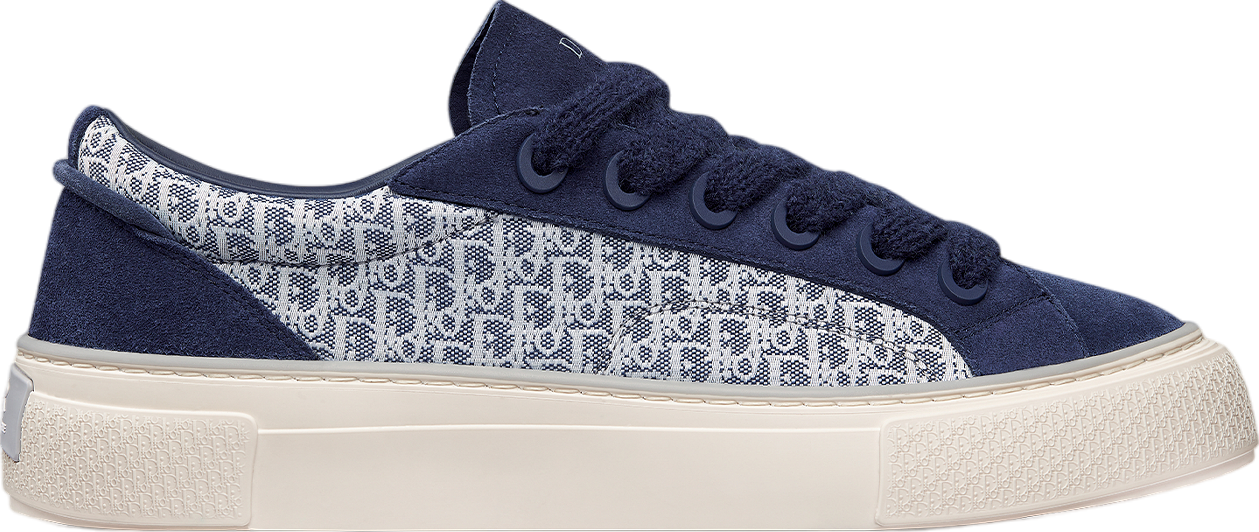 Dior B33 Navy Blue Oblique Jacquard / Suede