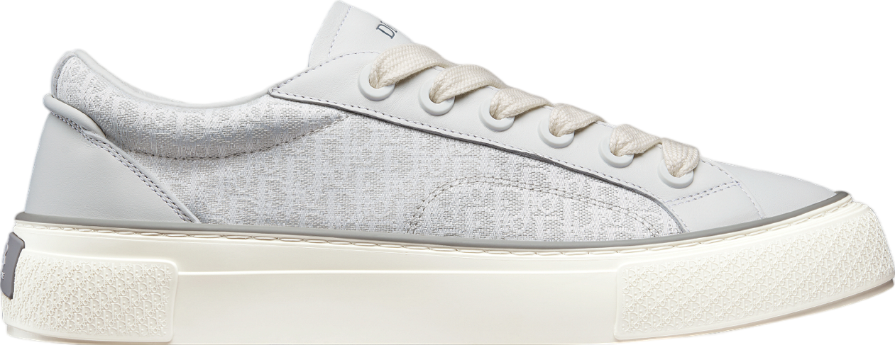 Dior B33 White Smooth Calfskin / Oblique Jacquard