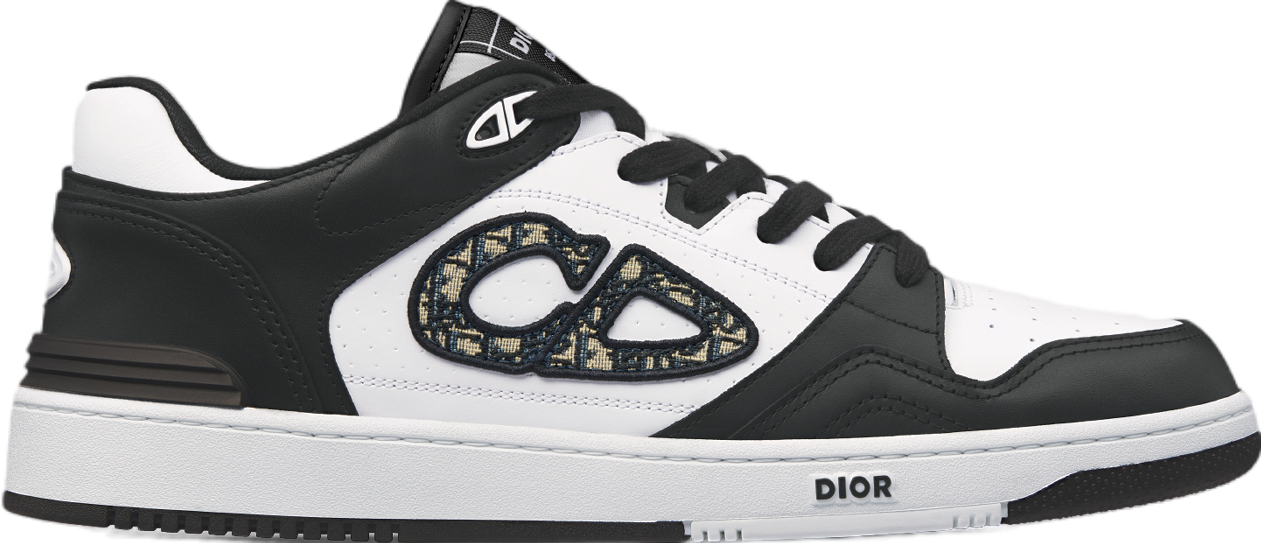 Dior B57 Low Black / White Smooth Calfskin