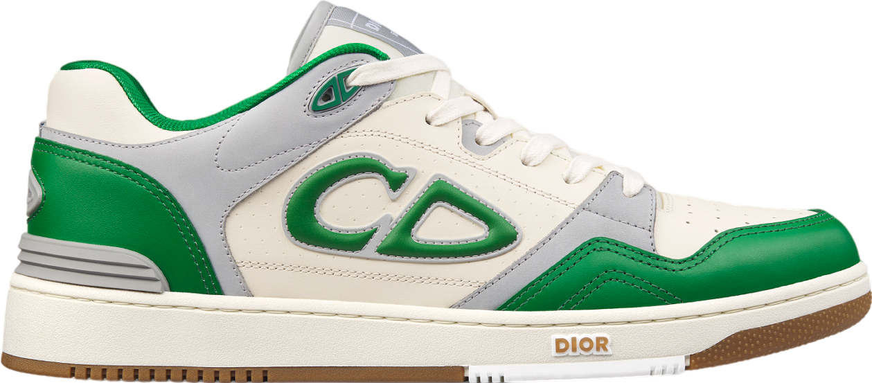 Dior B57 Low Green / Cream Smooth Calfskin