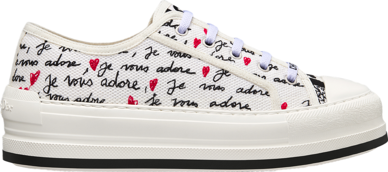 Dioramour Walk n Dior Platform WMNS White Cotton / Embroidered Black