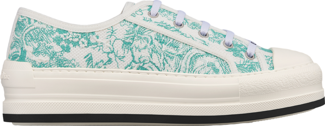 Dioriviera Walk N Dior Platform WMNS Cotton Embroidered / Aquamarina Toile De Jouy Sauvage Motif