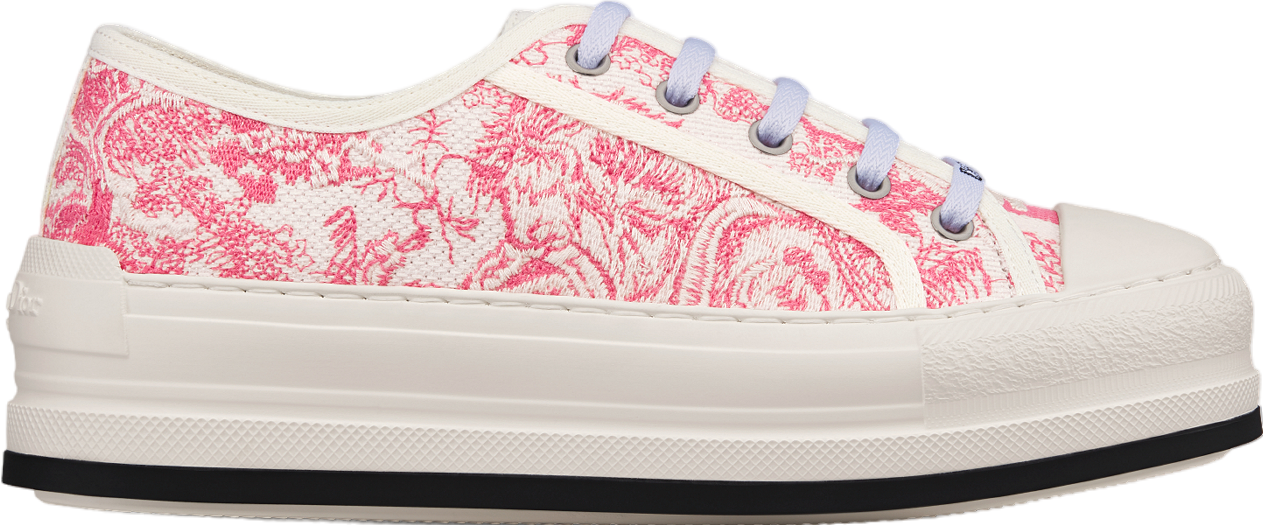 Dioriviera Walk N Dior Platform WMNS Cotton Embroidered / Candy Pink Toile De Jouy Sauvage Motif