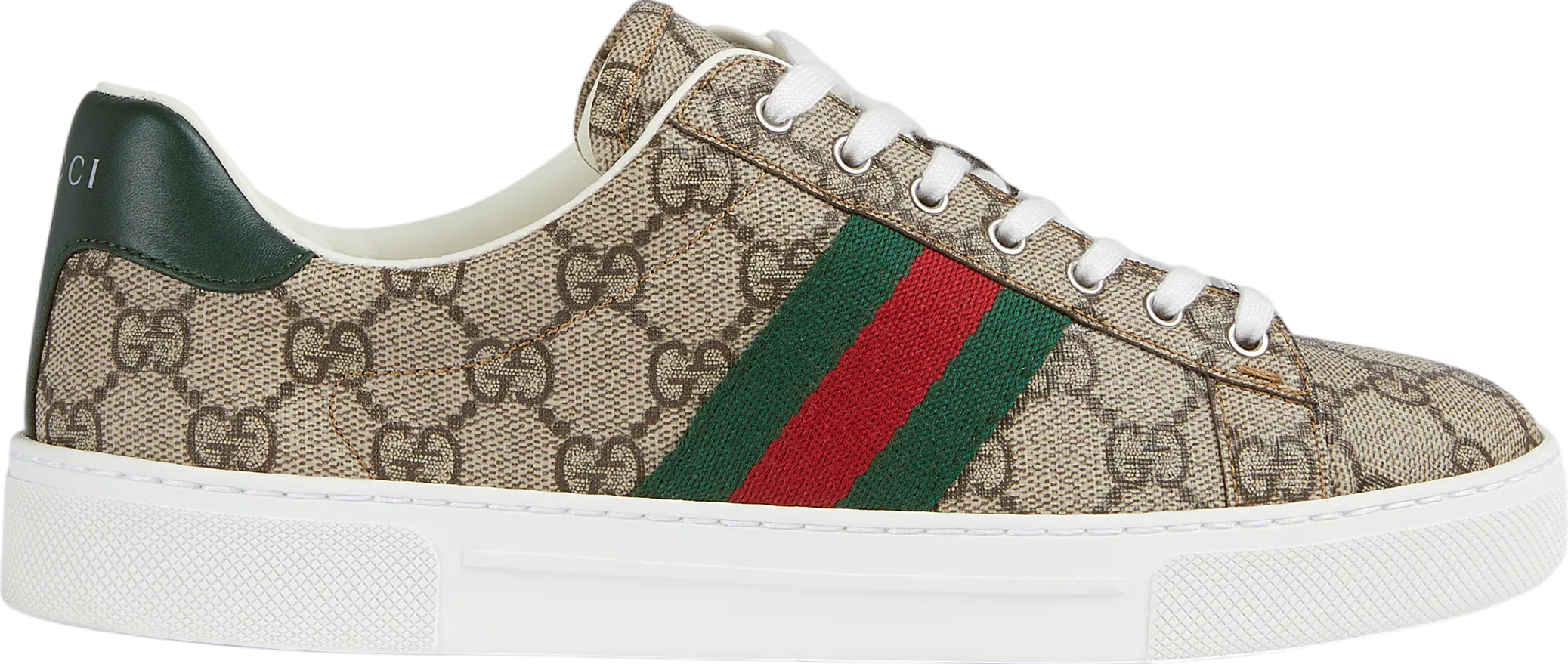 Gucci Ace With Web WMNS Beige / Ebony Supreme - Jun 2024
