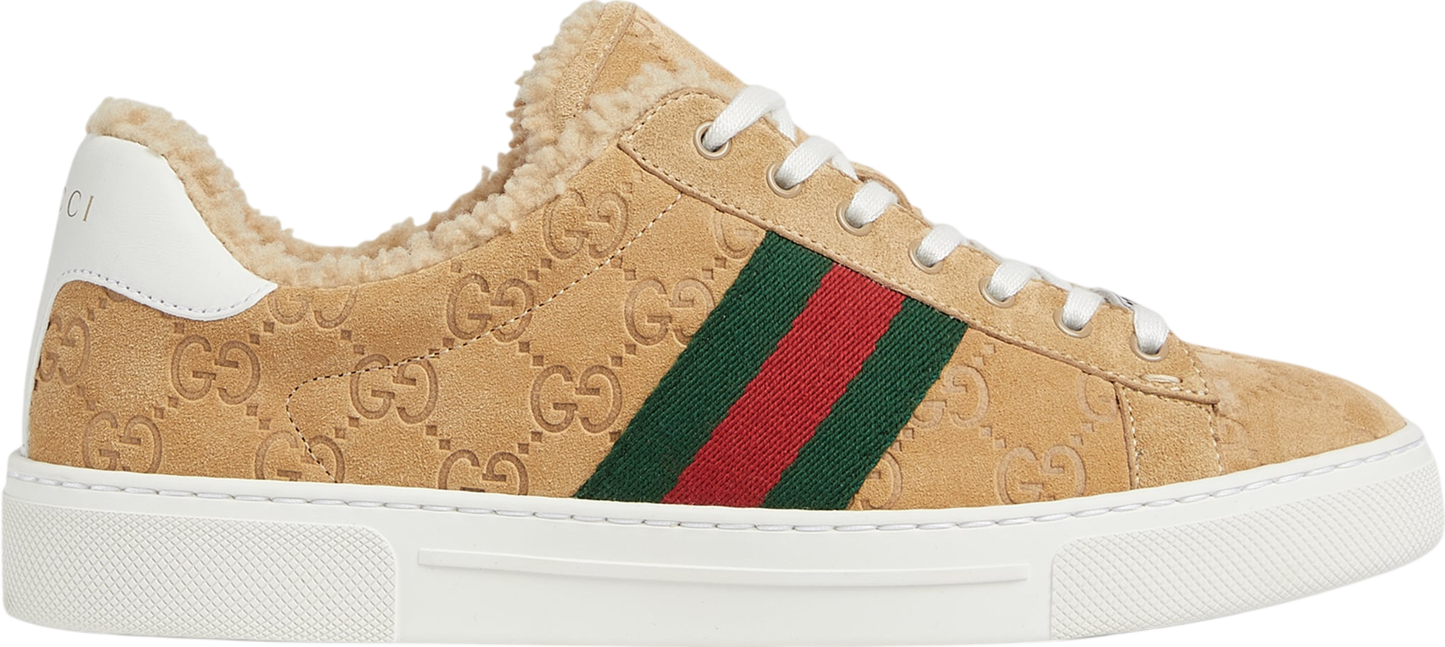 Gucci Ace WMNS Beige Gg Suede