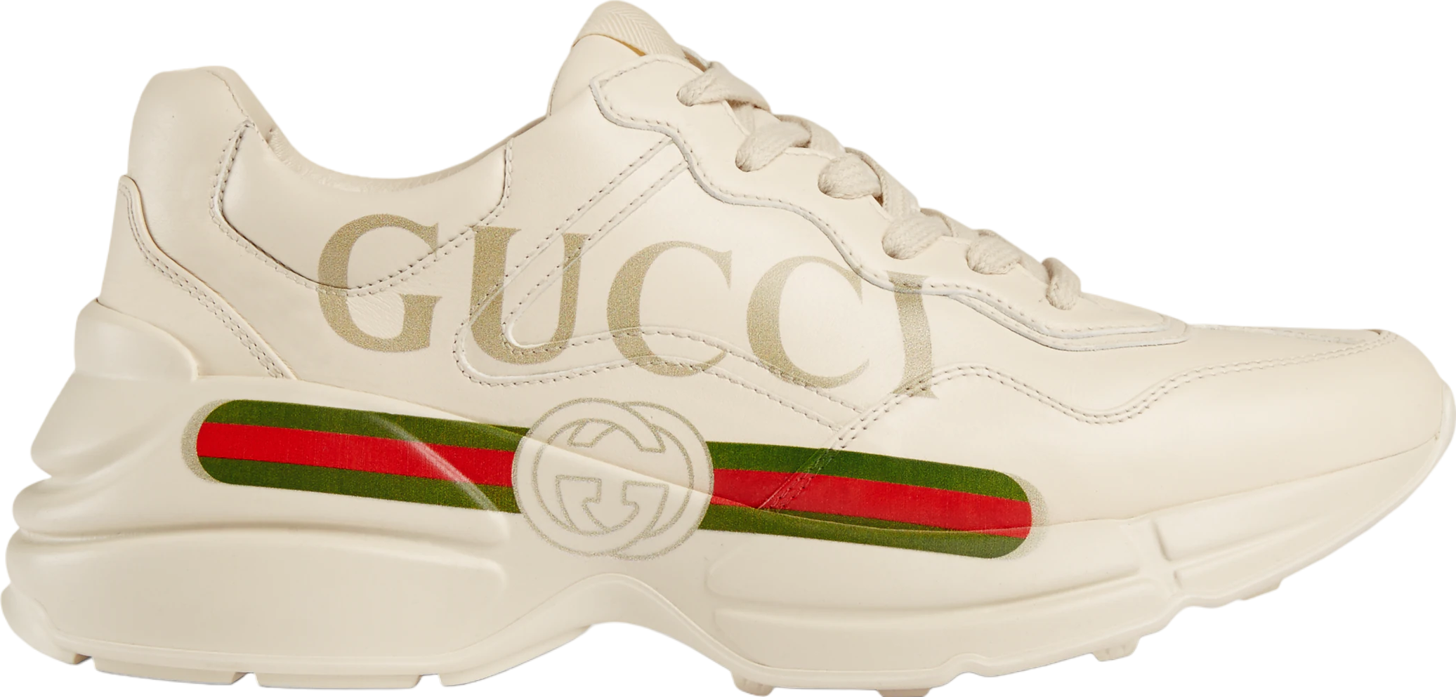 Gucci Rhyton With Logo WMNS Ivory Leather