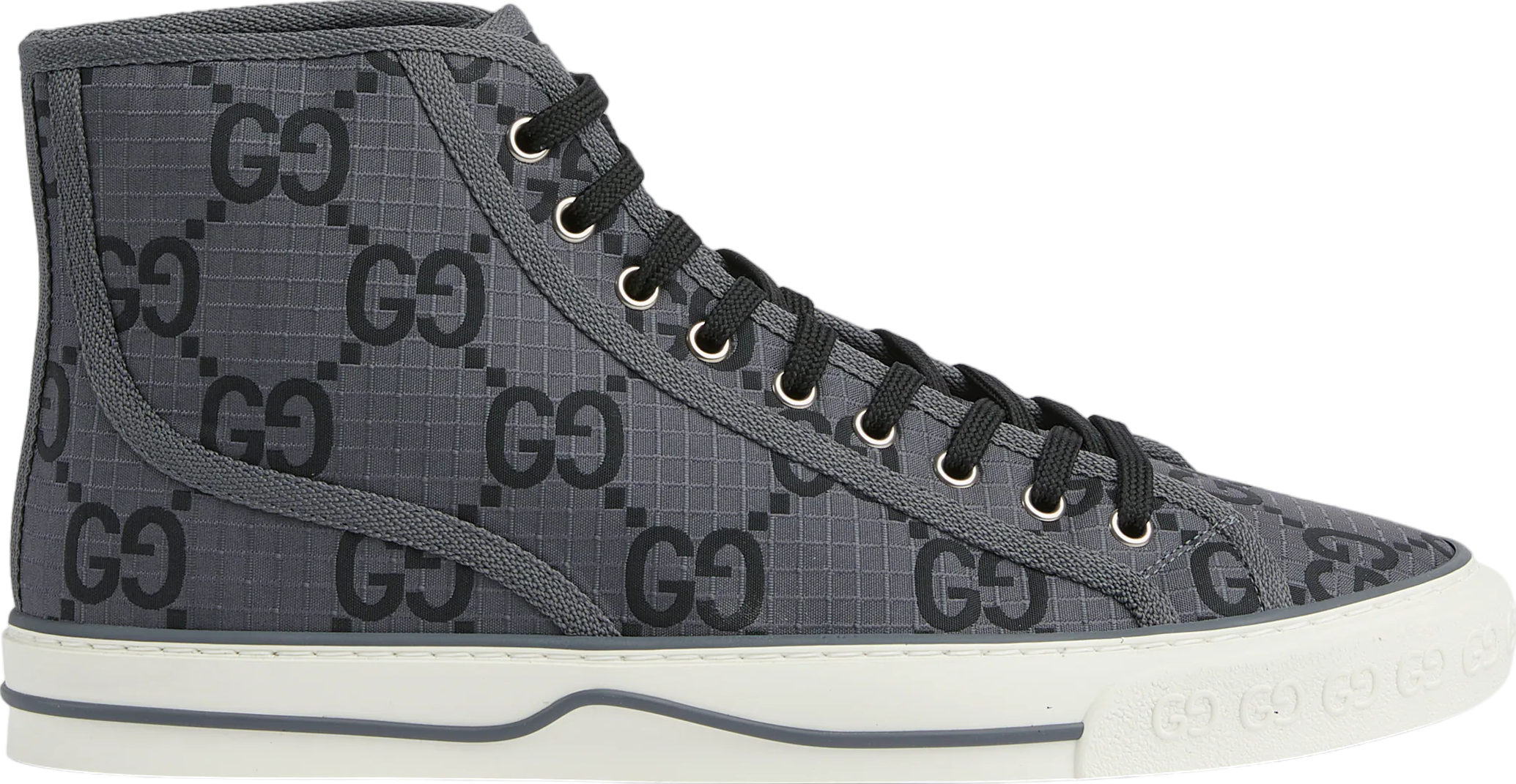 Gucci Tennis 1977 High Dark Grey / Black Ripstop