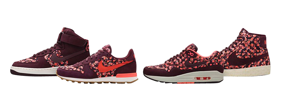 Liberty of London x Nike "Belmont Ivy Burgundy" Collection