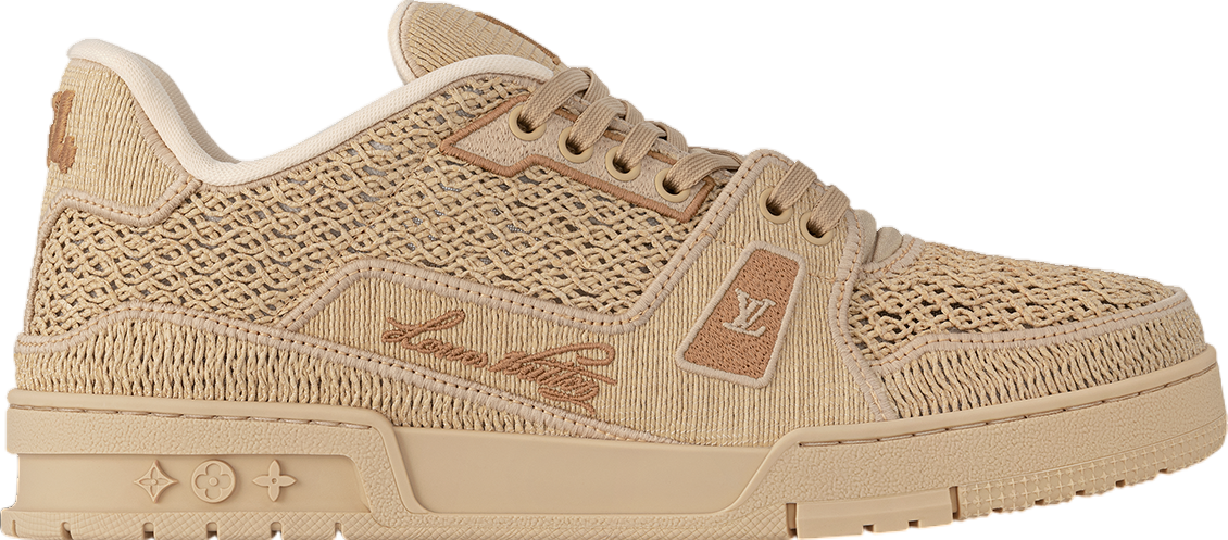 Louis Vuitton LV Trainer Mocha with #54 signature on the