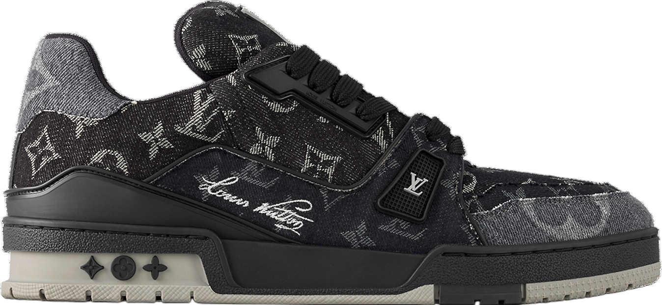 Louis Vuitton LV Trainer Black Monogram Denim - Aug 2024 Louis Vuitton LV Trainer Black Monogram Denim - Aug 2024