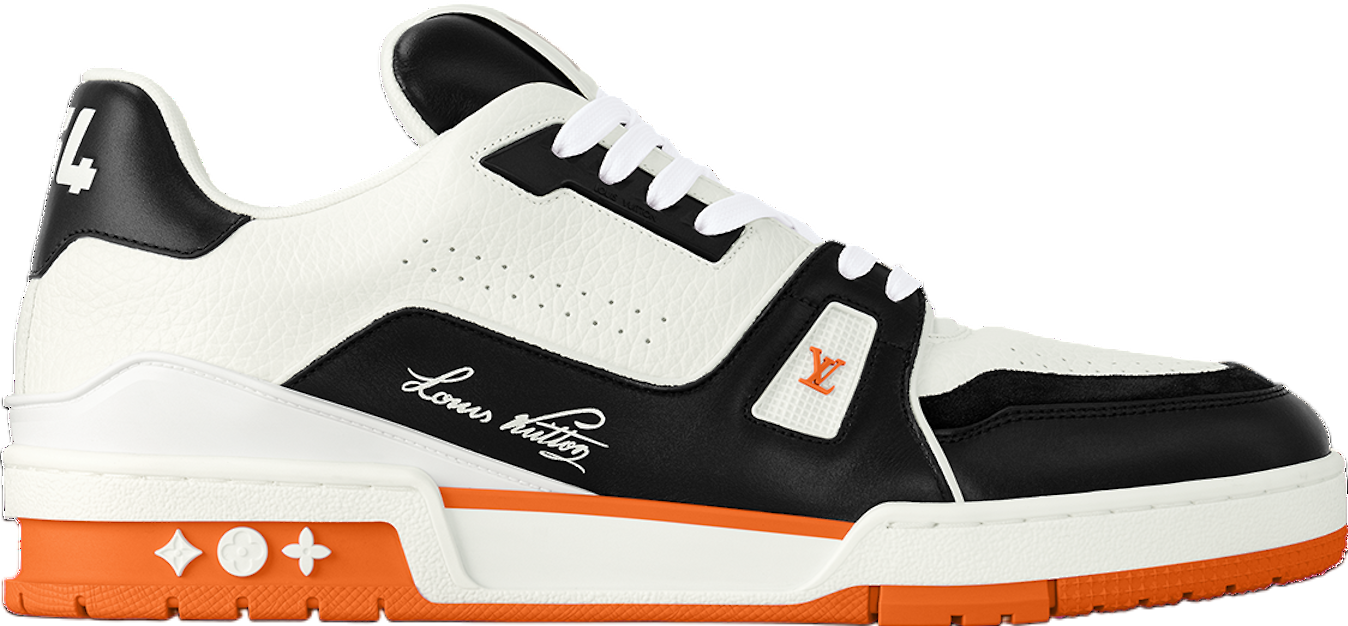 LV t rainer Louis Vuitton LV Trainer Orange / Black / White - Sep 2024