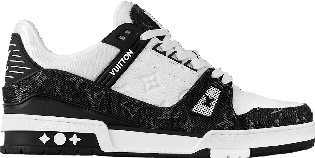 Louis Vuitton LV Trainer White / Black Denim - Aug 2024 - 1A9JG9
