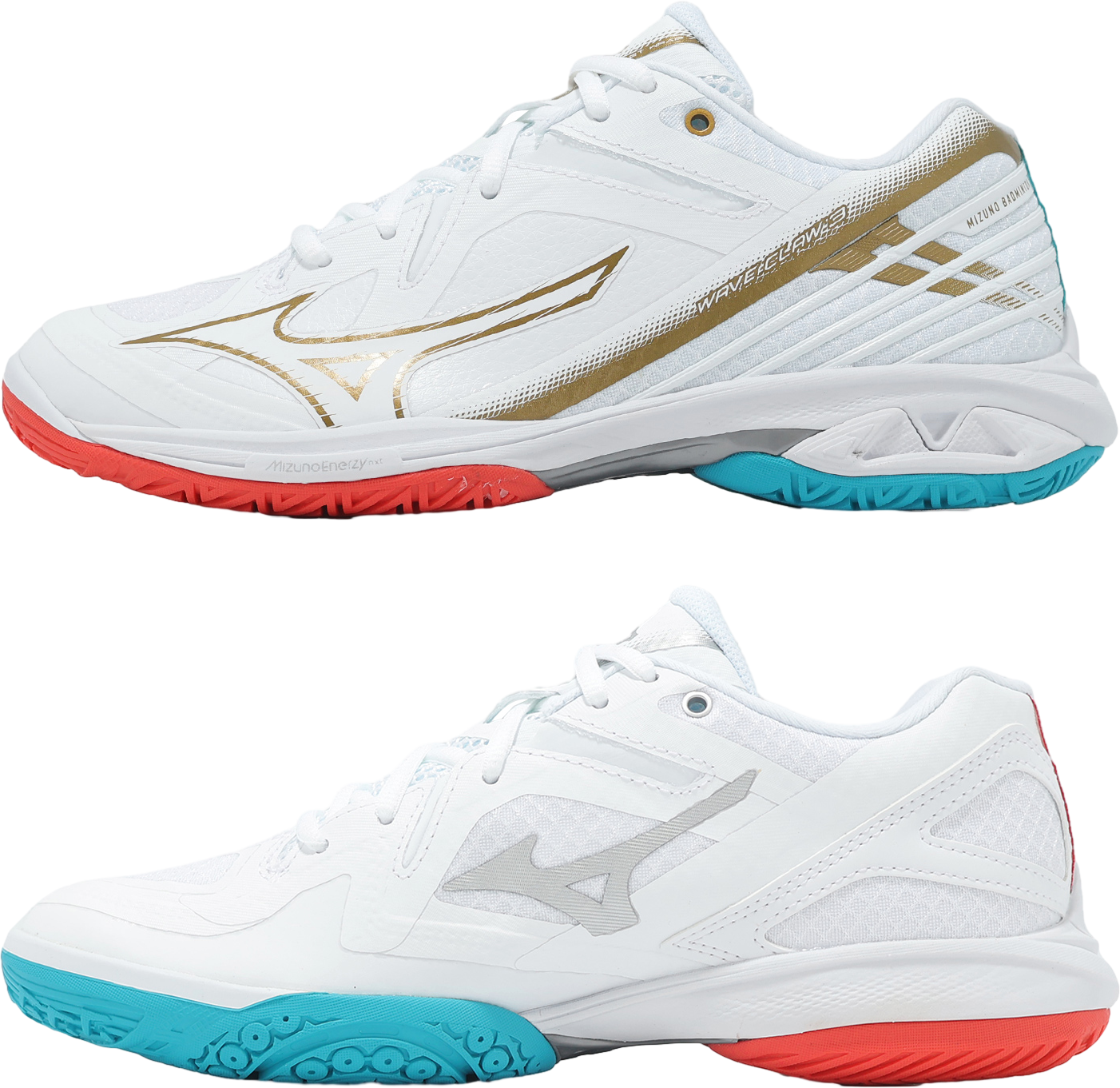 Mizuno Wave Claw 3 Wide White / Red - Jan 2025 - 71GA244324