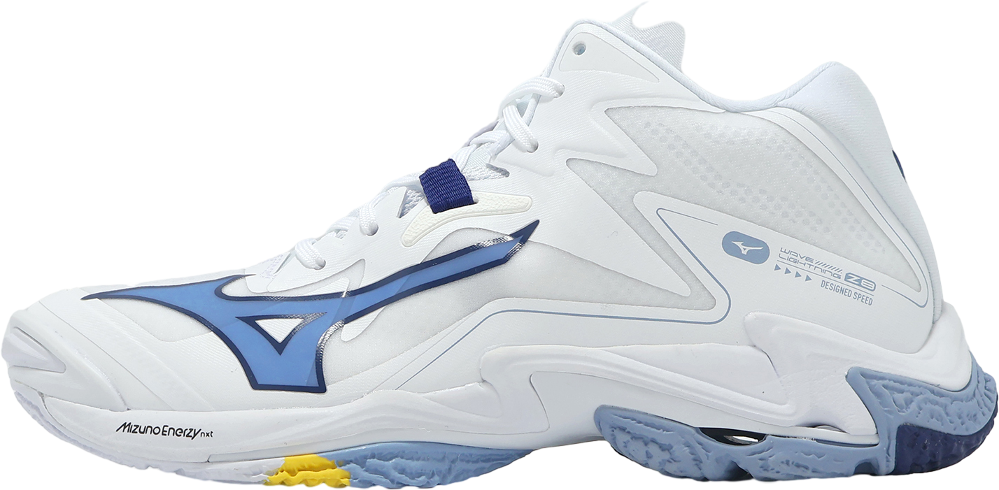 Mizuno Wave Lightning Z8 Mid White / Blue - Jan 2025