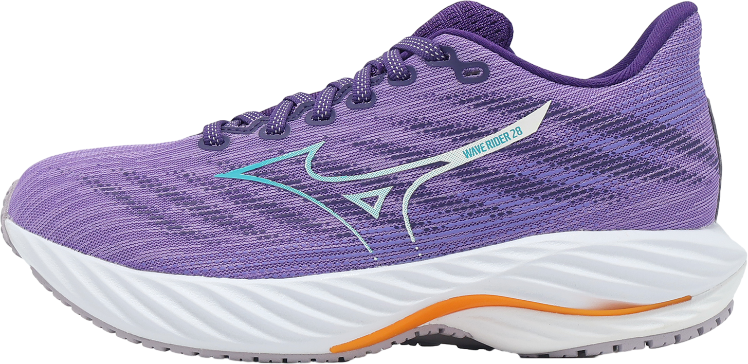 もも Mizuno Wave Rider 28 2 Super Wide WMNS Purple / White - Nov