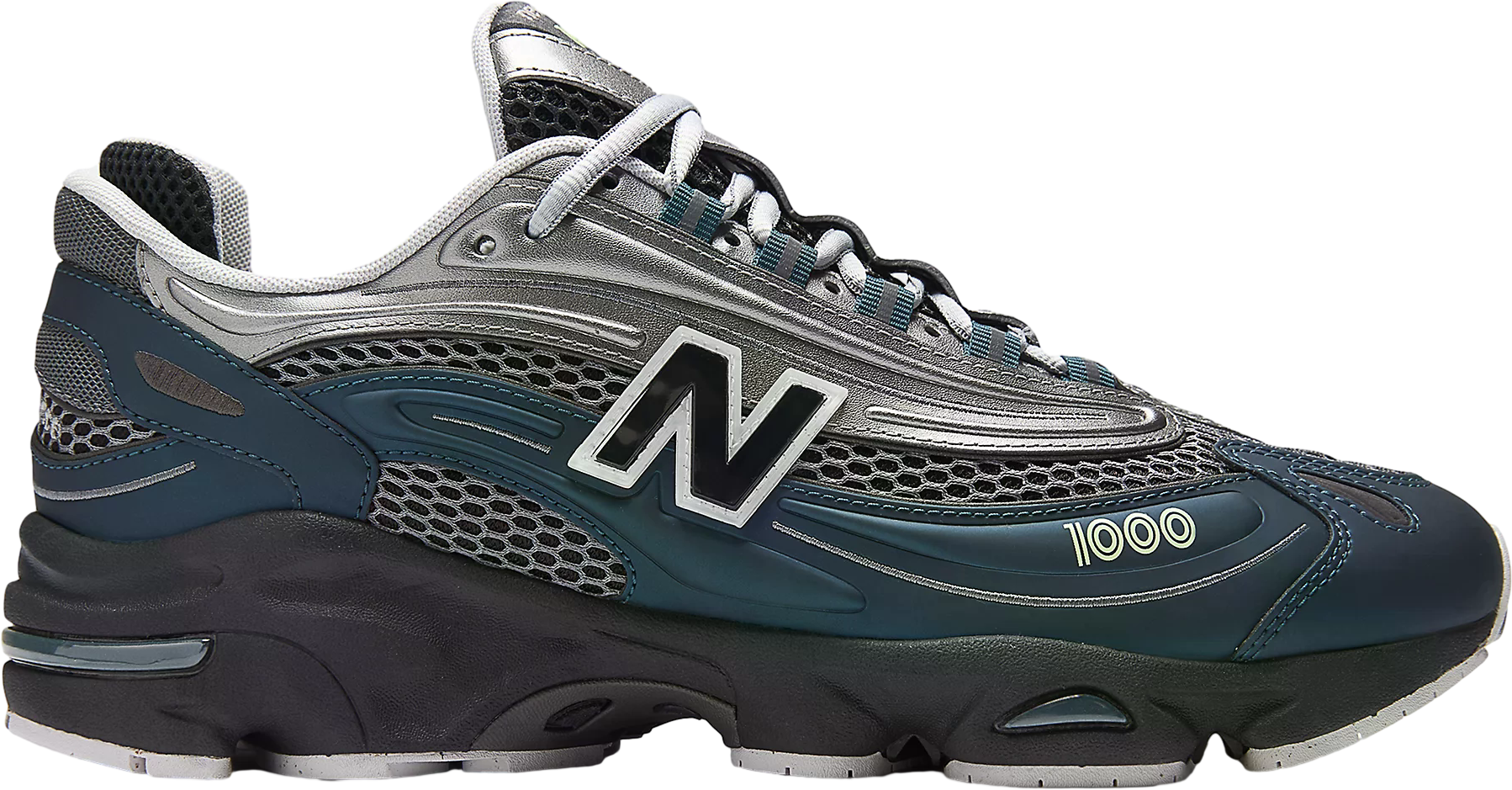 New Balance 1000 Dark Silver Metallic / Lime Leaf - Oct 2025