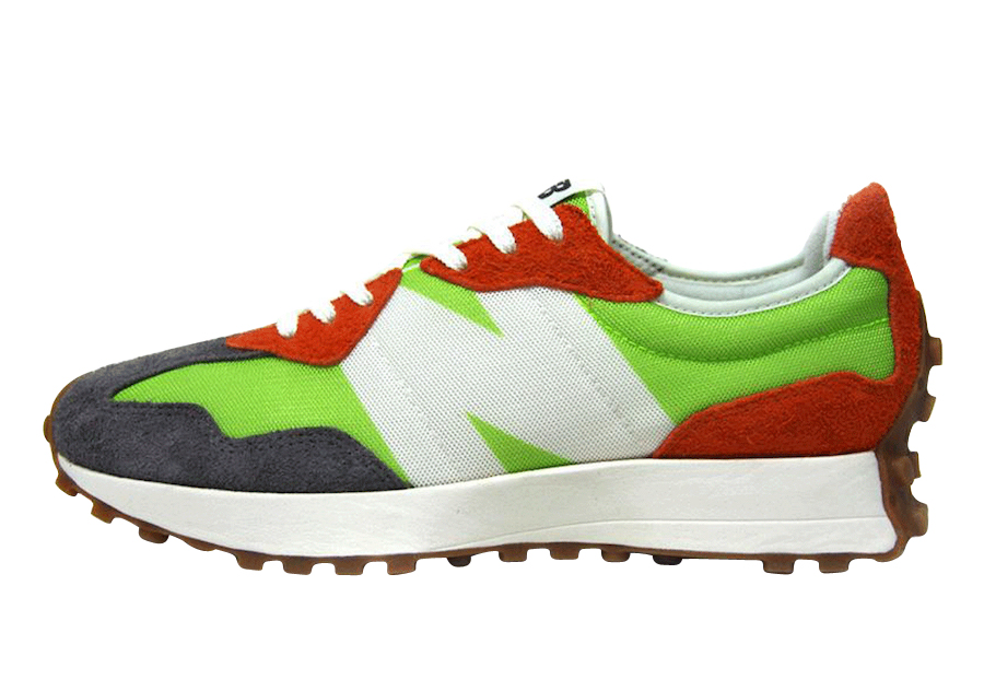 New Balance 327 Lime Green Red