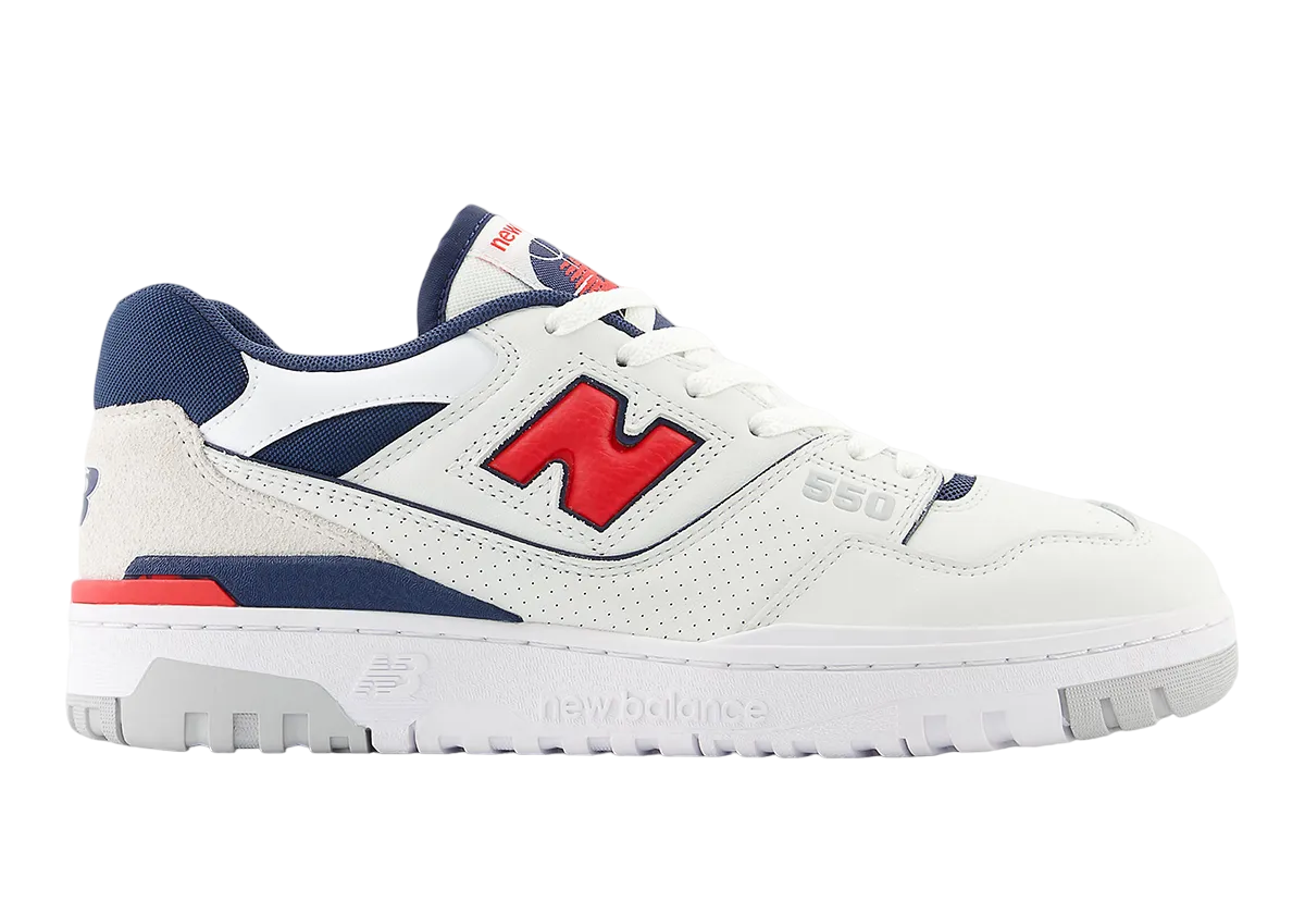 NIB NEW BALANCE 550 WHITE/RED BB550EMR Sea Salt/True Red Mens 10.5 Women 12 $110 New Balance 550 White Red Terracotta Men main image 2