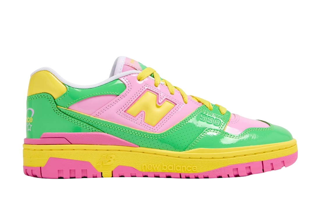 New Balance 550 Y2K Patent Leather Pink Green