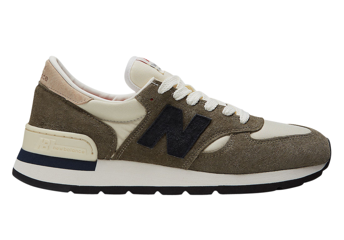 New Balance 990 Made In USA Cream Olive