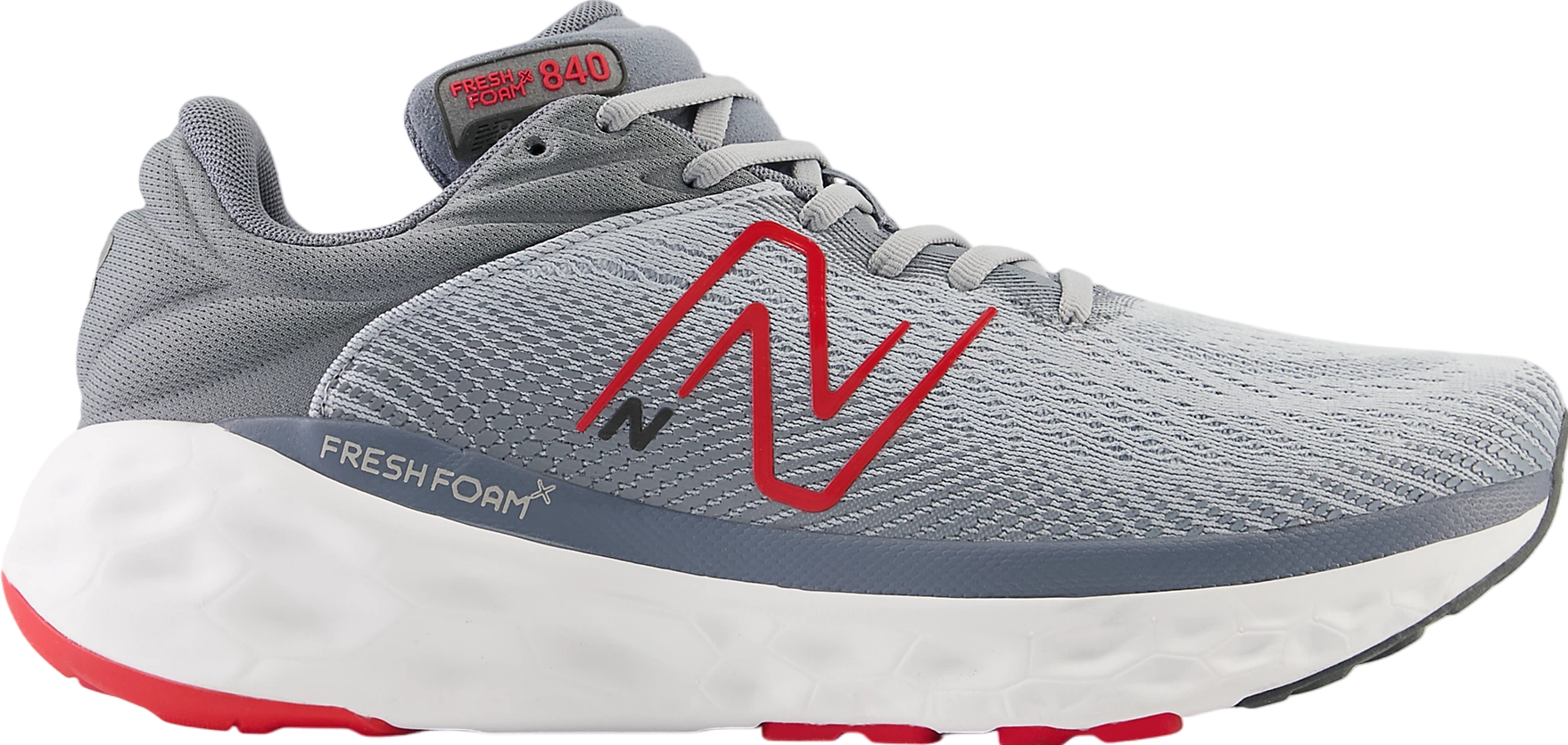 New Balance‎ Fresh Foam X 840v1 Men\'s 10 D Medium US Aluminum Grey/True Red New Balance Fresh Foam X 840v1 Aluminum Grey / True Red  main image 2