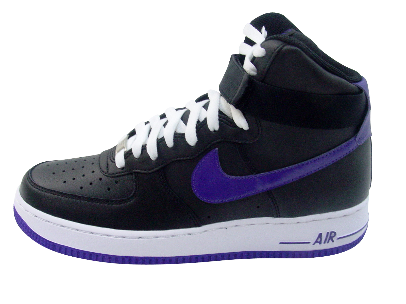 Nike Air Force 1 High Black Court Purple Jun 2013 315121021 KicksOnFire