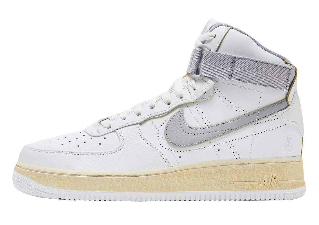 Nike Air Force 1 High Double Layer White Grey