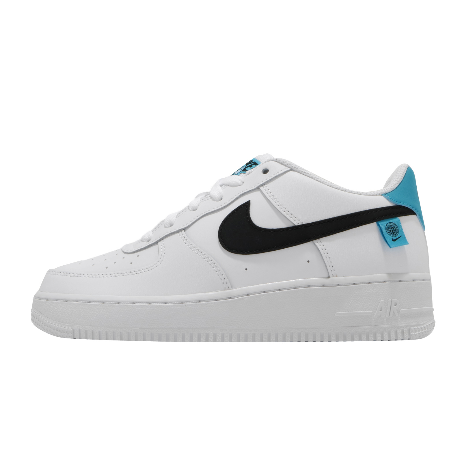 Nike Air Force 1 Low GS Worldwide White Black Blue Fury