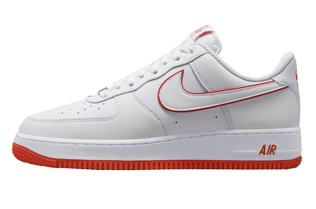 Nike Air Force 1 07 Shoes White Picante Red 11